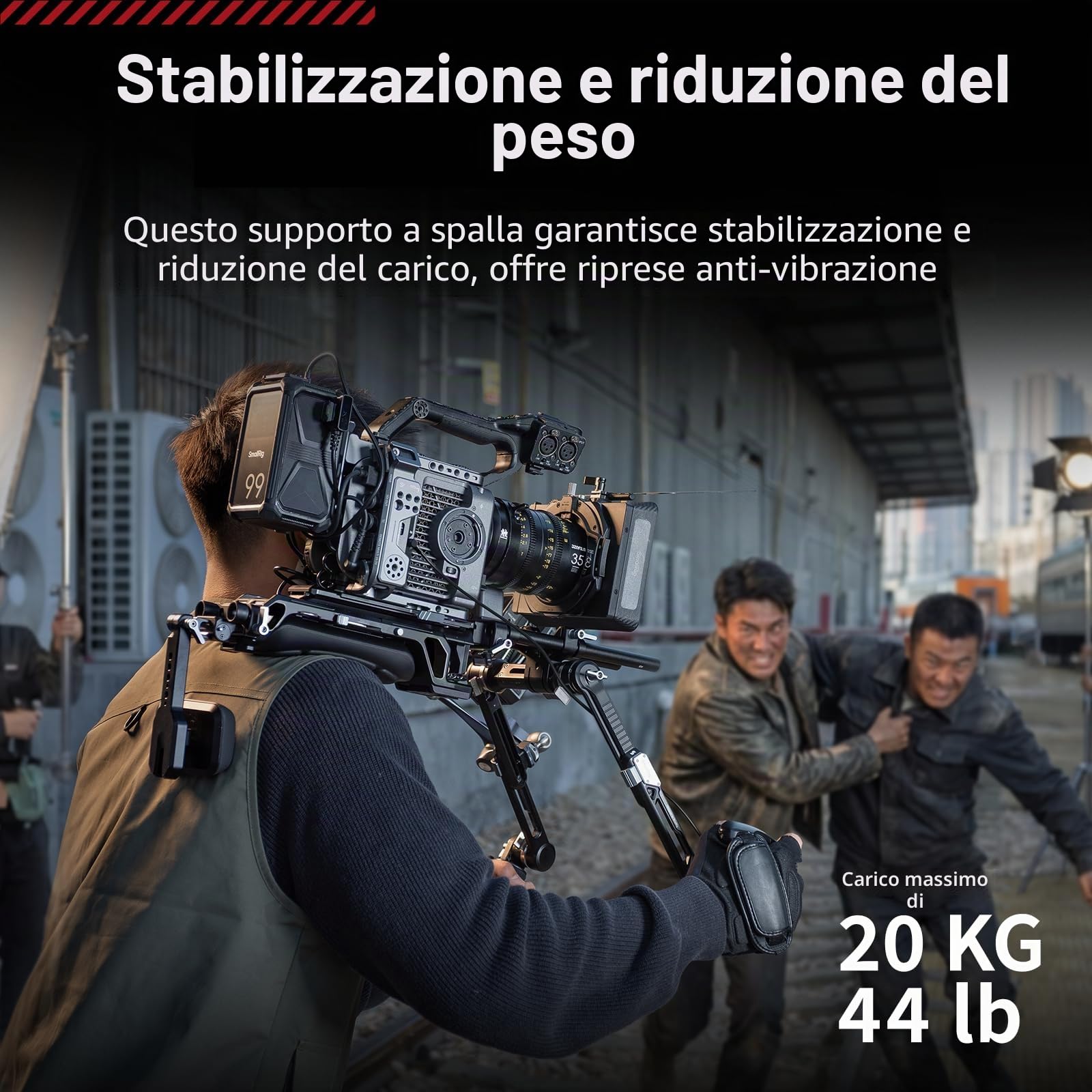 SmallRig HawkLock SR009-5199 - Kit di supporto a spalla per VCT-14, sgancio rapido One-Touch, per fotocamere Canon Cinema, carico massimo di 20 kg, con filettatura da 1/4" e morsetto asta da 15 mm