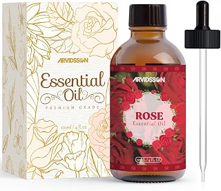 Rose Essential Oil 4 Fl Oz (120ml) - Pure and Natural Fragrance Oil, Aromatherapy Rose Oil for Diffusers, Massage, Candle Making, Room Spray Diffuser Oil for Home, Scented Oil Gift for Women