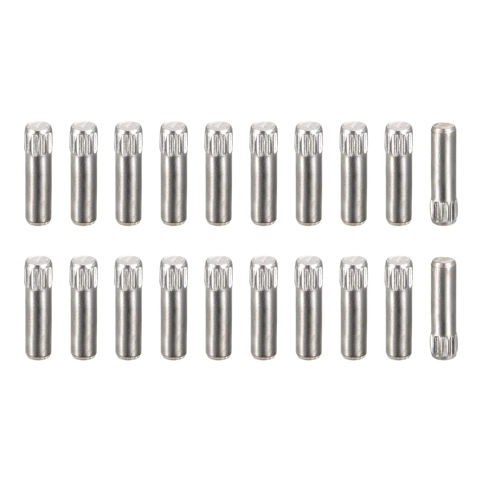 QUARKZMAN 3,1x14mm 304 Spine in Acciaio Inossidabile, 40pz Spina a Testa Scanalata con Estremità Piana, Spina Cilindrica Posizionamento Supporto Letto Scaffale Elementi Fissaggio Ripiani