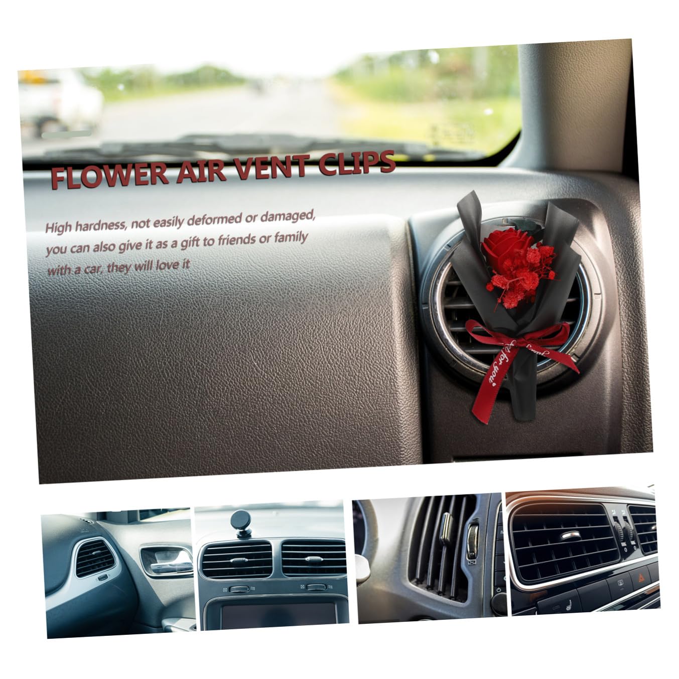 iplusmile 4pezzi Fiore Immortale Clip Per Ventilazione Auto Decorazione Unica Per Bocchette Aria Diffusore Di Profumo Per Auto e Casa Design Elegante e Adorabile Da Donna