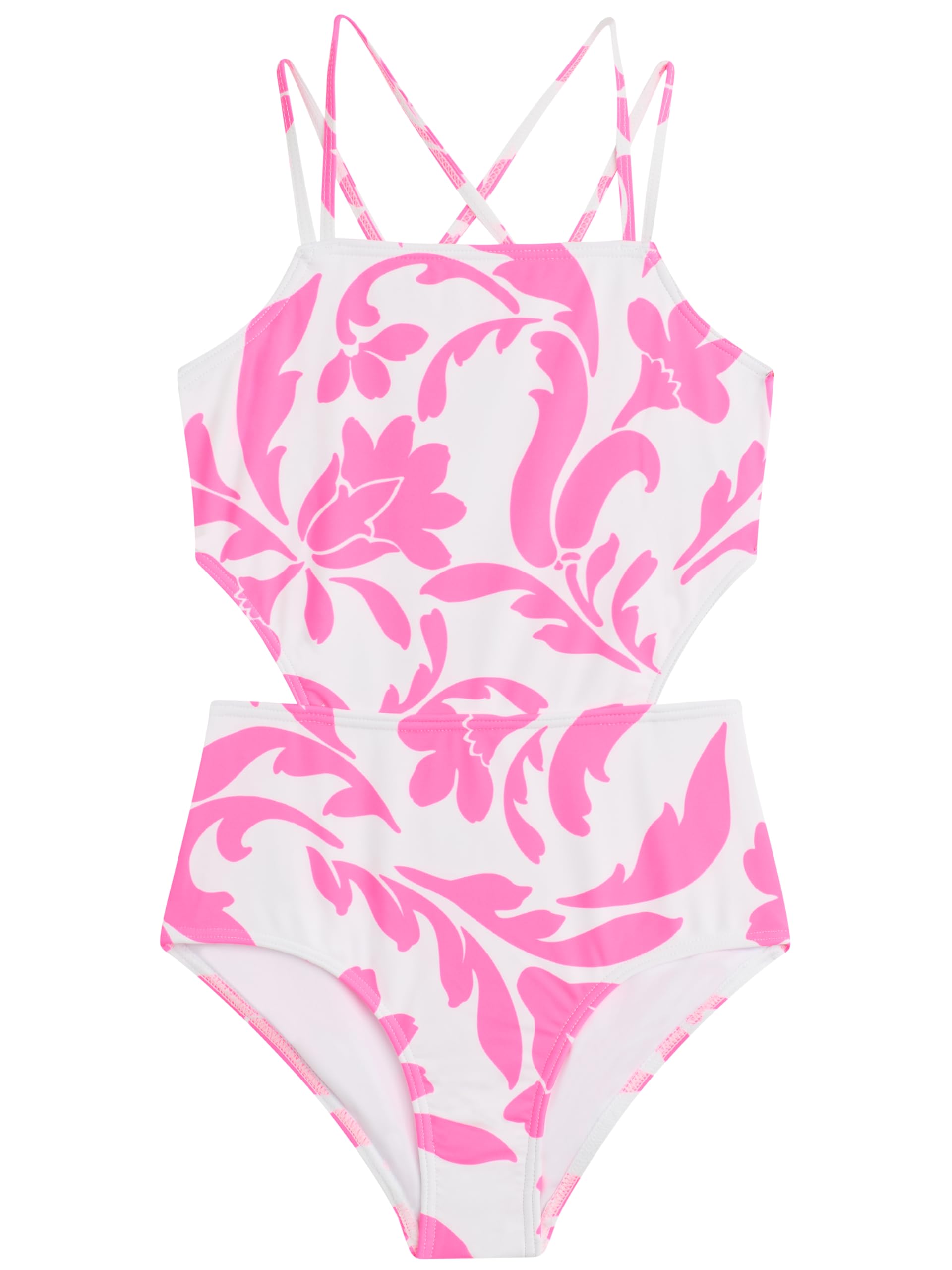 Kanu Surf Girls' Beach Girl Sport Cut-Out One Piece Swimsuit