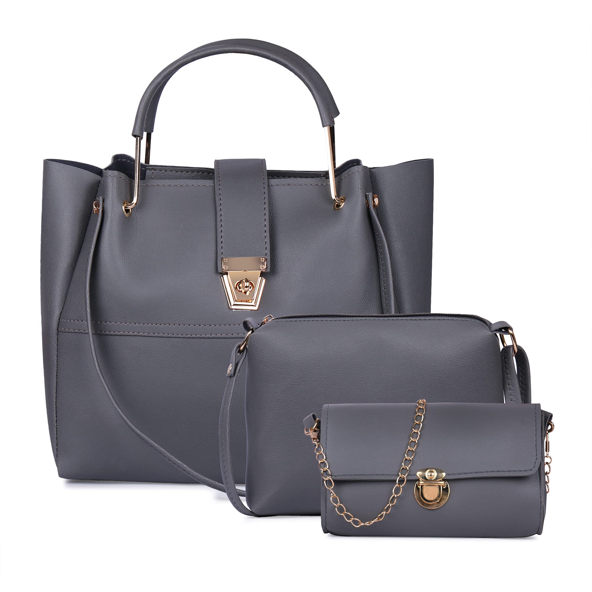 JEZARA Latest Trendy Fashion Handbag For Women (Grey)