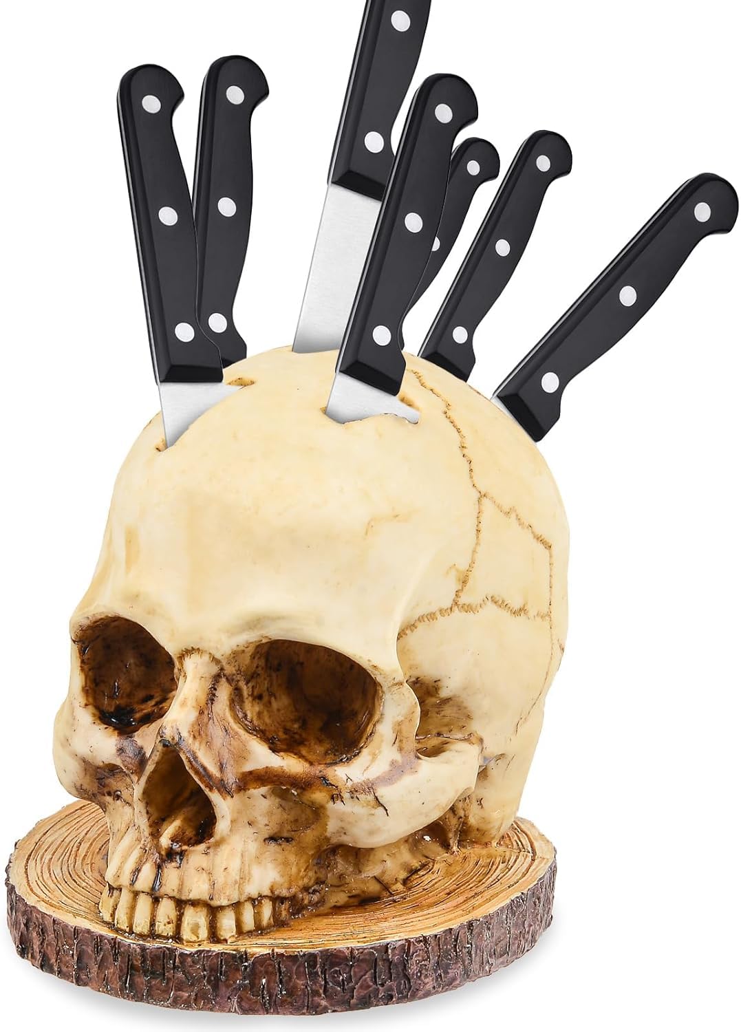 Totenkopf-Messer-Halter, Zombie-Messerhalter für die Küche, Horror-Skelett-Form, Kopf-Messer-Organizer, Gothic-Küchenmesserhalter, Gadgets für Heimdekoration, Neuheit für Halloween