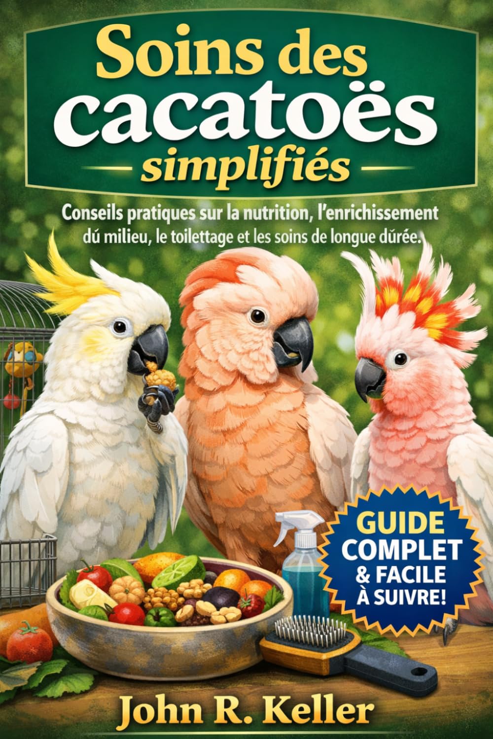 Soins des cacatoès simplifiés: Conseils pratiques sur la nutrition, l'enrichissement du milieu, le toilettage et les soins de longue durée