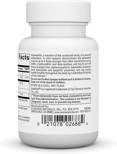 Miniatura 3 de Source Naturals Astaxantina, carotenoide antioxidante, 12 mg - 30 cápsulas blandas