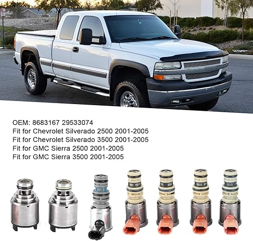 Miniatura 2 de Fydun 29533074 - Kit de solenoide de cambio para Chevrolet Silverado 2500 3500 5 velocidades GMC Sierra 2500 3500 2001-2005