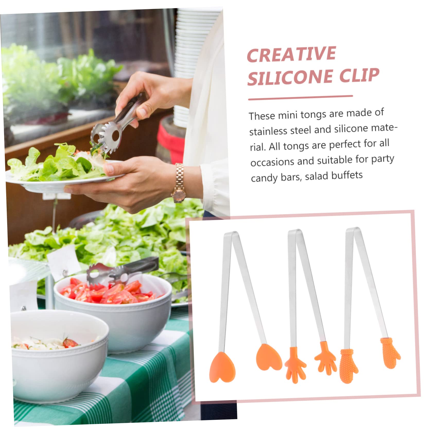 Lot De 2 Mini Pinces En Silicone Doré - Pour Buffet, Bar, Cocktail - Pince à Sucre, Glace, Apéritif