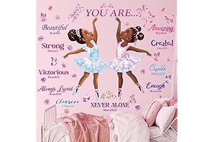 DECOWALL Black Girl Magic Ballerina Wall Stickers