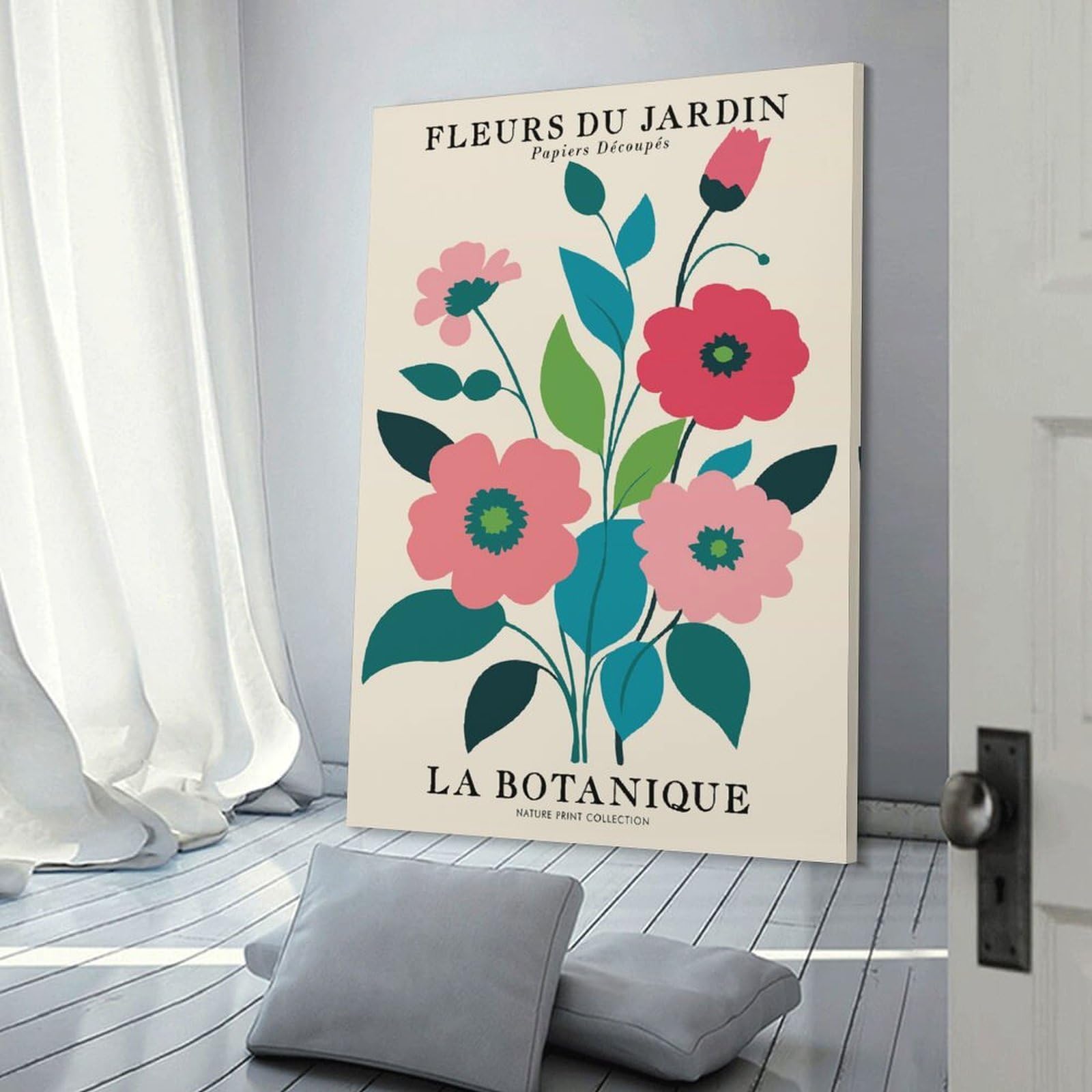 Junmoney Decorative Wall Artwork Floral Bouquet Illustration, 08x12inch(20x30cm), for Calm Bedrooms, Home Corners Or Flats, An Easy Wall Refresh for Bedrooms
