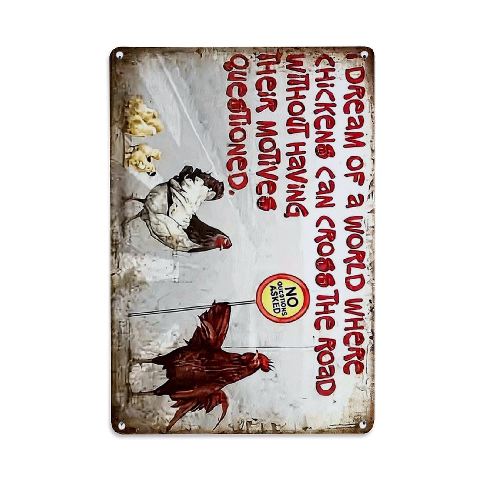 Nestemfo Vintage Dream Of A World Tin Sign Metal Sign, Living Room,Bar, Home, Bedroom Wall Decor,Retro Metal Poster 8X12 Inches