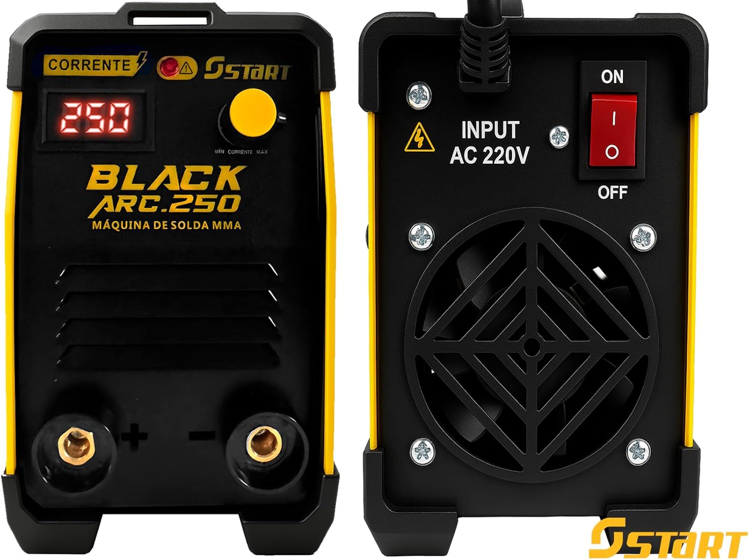 Front and rear panels of the Start Black Arc 250 welding machine