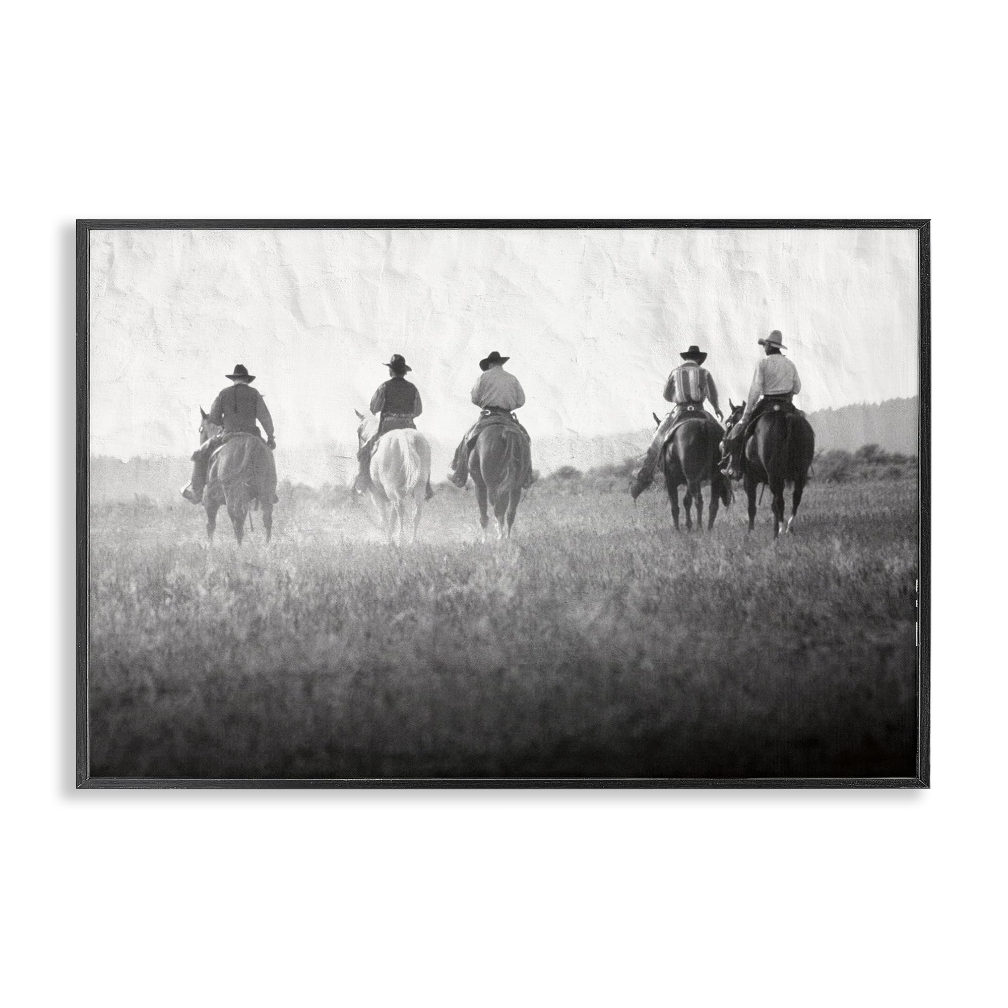 Stupell Industries Midnight Black (Textured) 'Riding Toward The Horizon'| Framed Giclee Art