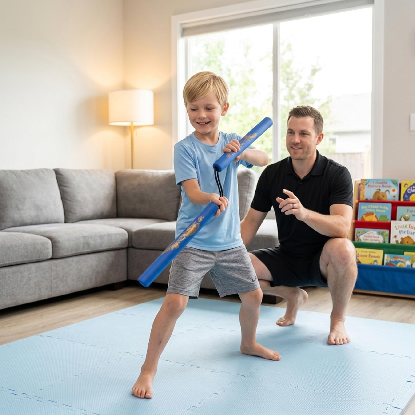 Nunchucks en Mousse Souple pour Enfants 2 pièces légers et sûrs – Nunchucks pour débutants avec Rembourrage