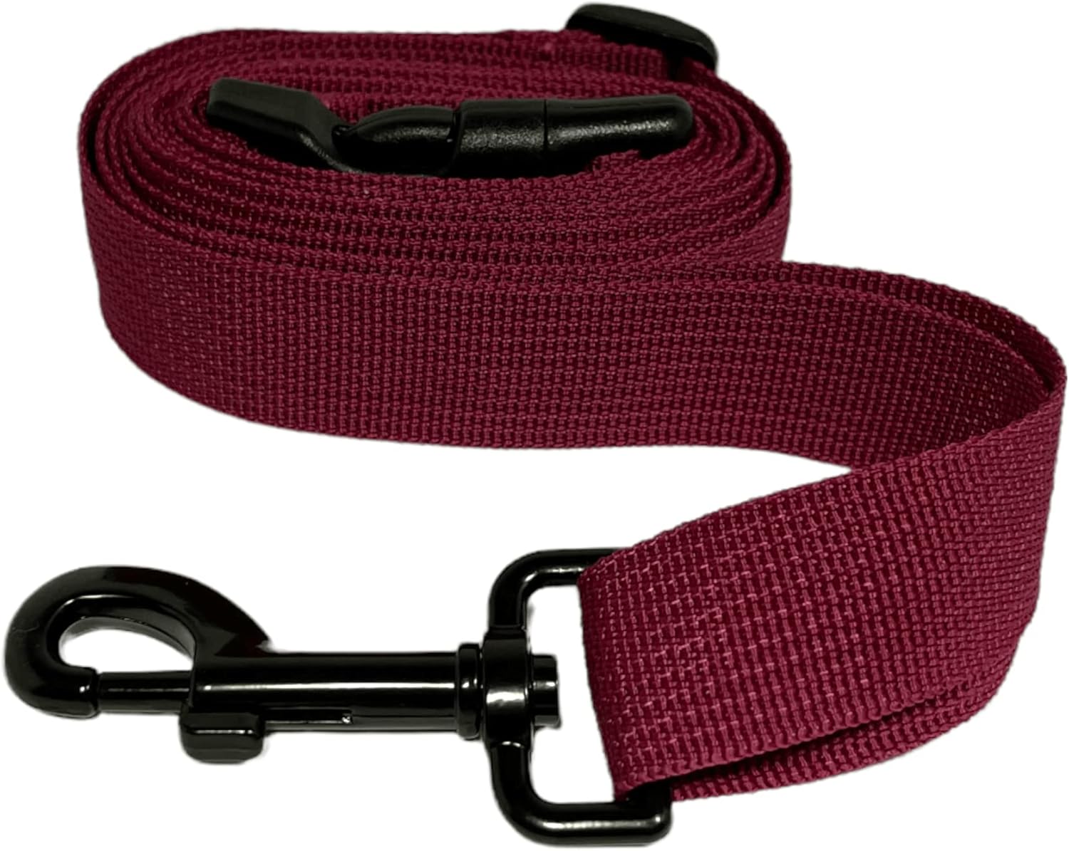 Fully Adjustable Dog Leash, 1m 2m Dog Lead with Clips Both Ends (red