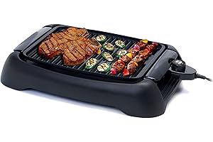Elite Gourmet Nonstick Smokeless Inside Electric Grill for Healthier Cooking