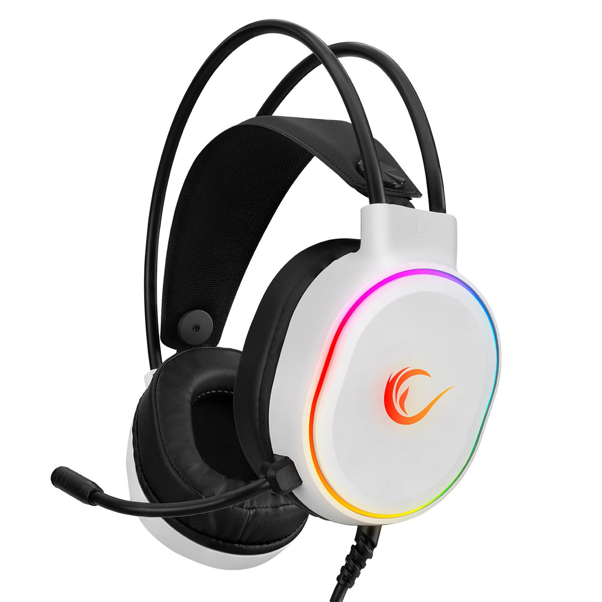 Rampage ROGUE Beyaz USB RGB Ledli Gaming Oyuncu Mikrofonlu Kulaklık