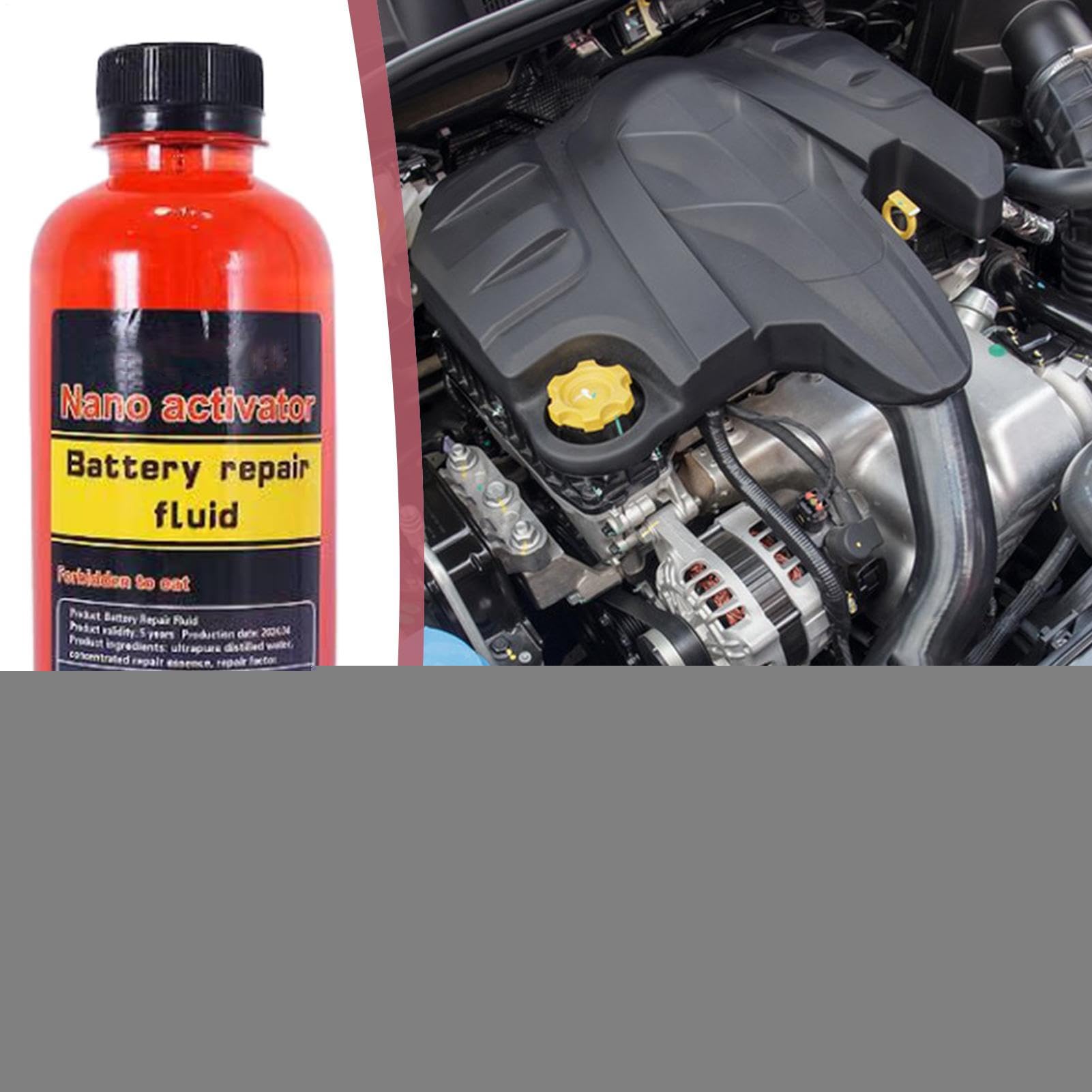 Aditivo per batteria per auto - liquido di riparazione della batteria da 500 ml premium per ripristino a livello di acido, efficienza di ricarica potenziata con facile applicazione, strumento di manut