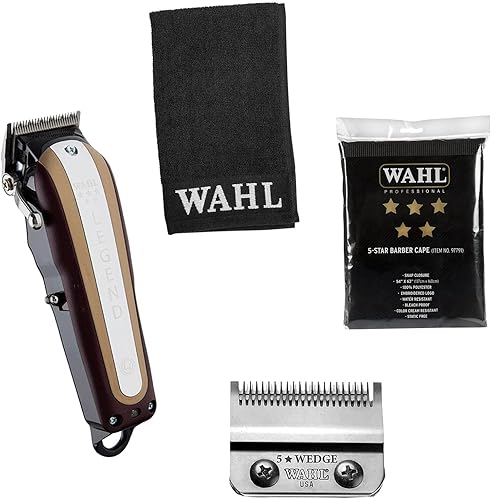 Wahl Professional 5 Star - Cortadora de pelo inalámbrica Legend de 2 agujeros, hoja de corte de cuña estándar de 2 agujeros, capa de barbero serie 5