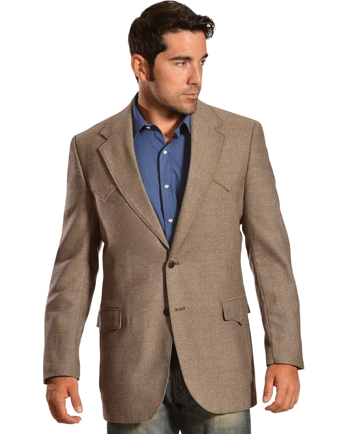 Circle S Men's Lambswool Plano Sport Coat Brown 50 R