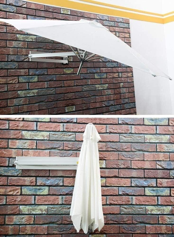 Parasols Wall Mount Patio Umbrella - Outdoor Garden Balcony Tilting Sunshade Umbrella, Aluminium, 210cm Premium Garden Parasol Umbrella