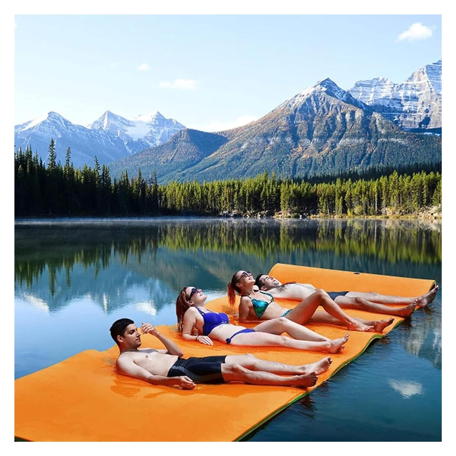 Alfombrilla de agua flotante para piscina de lago, almohadilla de espuma extragrande para actividades acuáticas al aire libre, 550 x 183 cm