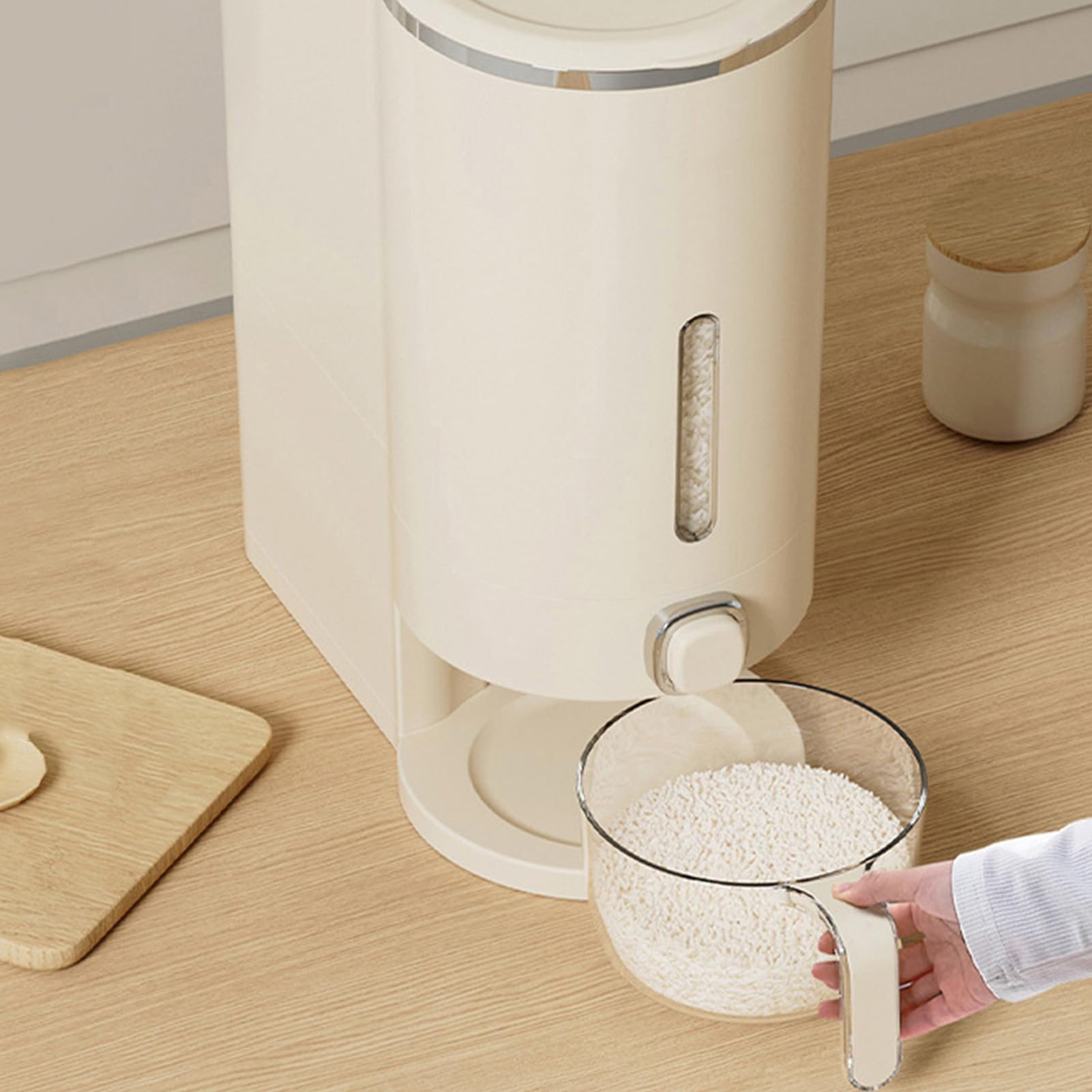 Fdit Contenedor de Alimentos, Caja de Almacenamiento de Arroz de Gran Capacidad, Contenedor Dispensador de Arroz de Cocina