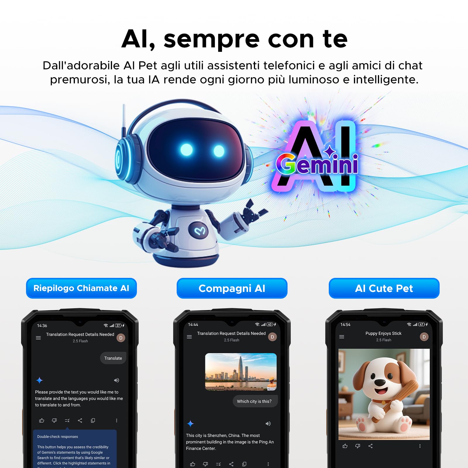 DOOGEE Fire 7 Rugged Smartphone 5G, Gemini AI 16GB+256GB/2TB Telefono Cellulare, 13000mAh Telefono Indistruttibile, 64MP+16MP Rugged Phone, Android 15/MTK 6300 Octa Core/Dual SIM/NFC/GPS/IP68/BT5.2