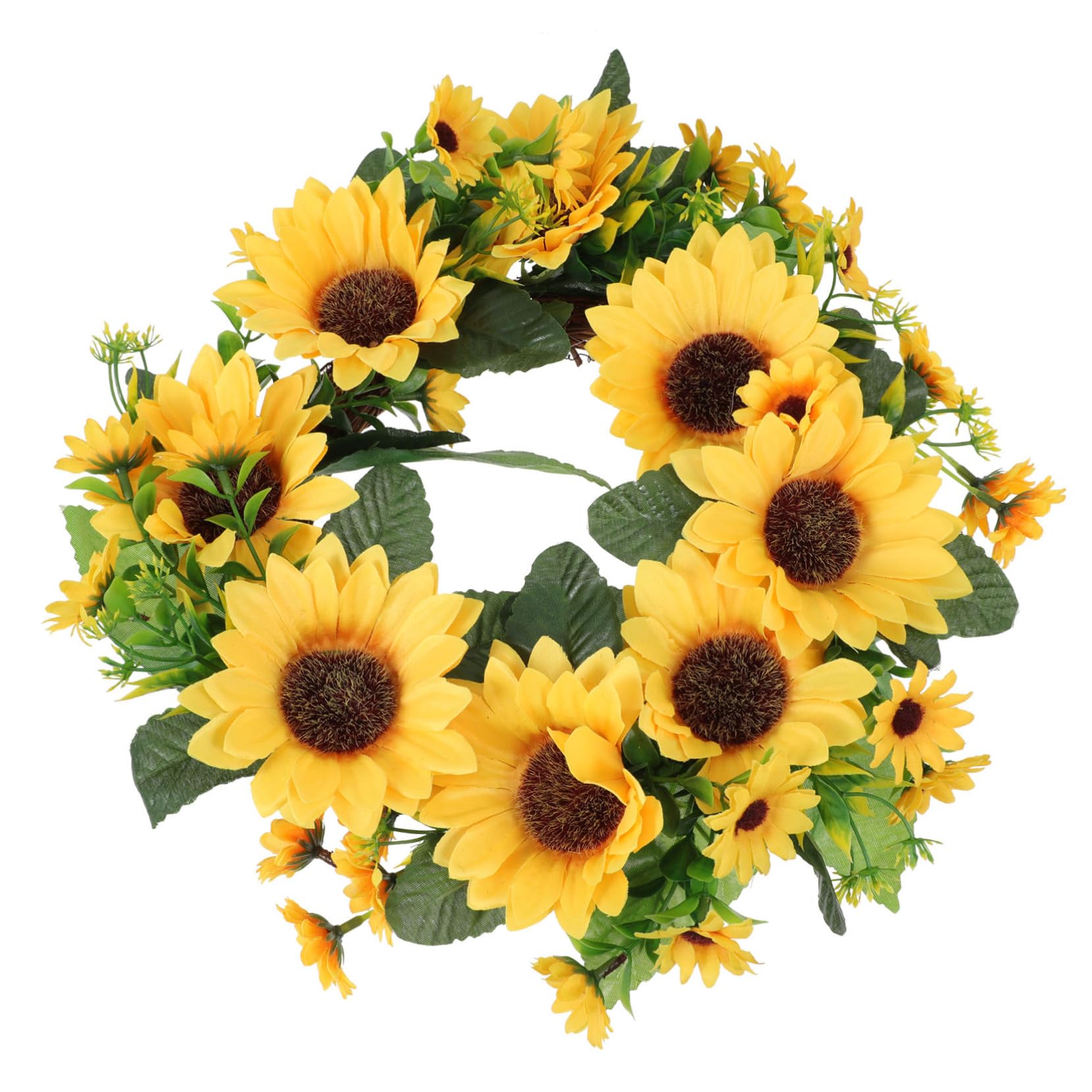 2stücke Künstlicher Sonnenblumenkranz Aus Hochwertigem Material Dekoration Für Frühlings Und Sommerfeste Für Hochzeiten Und Innenräume Pflegeleicht Und Langlebig