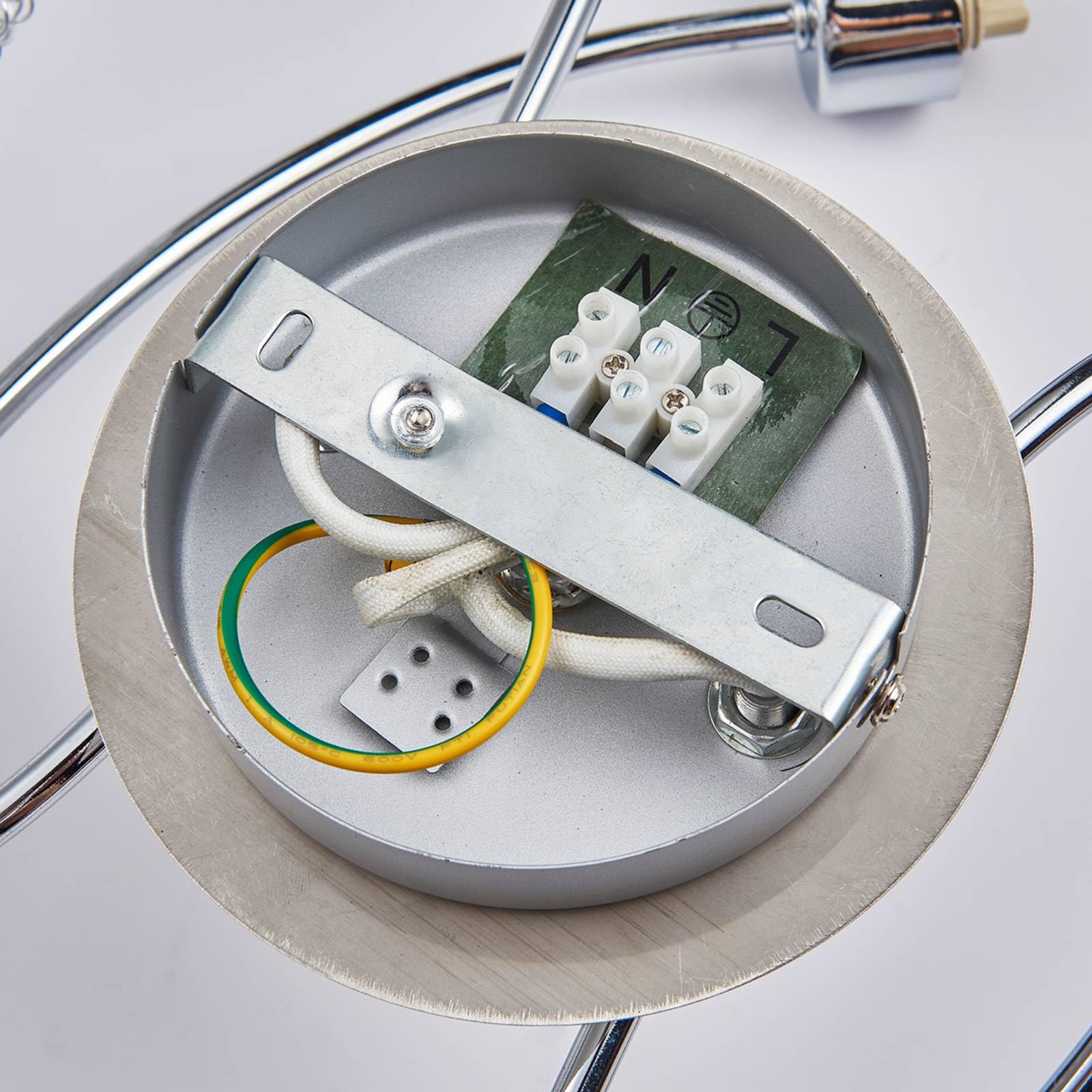 Lindby Deckenlampe Ticino (Modern) in Chrom aus Metall (5 flammig, G9) - Deckenleuchte Lampe Flurleuchte