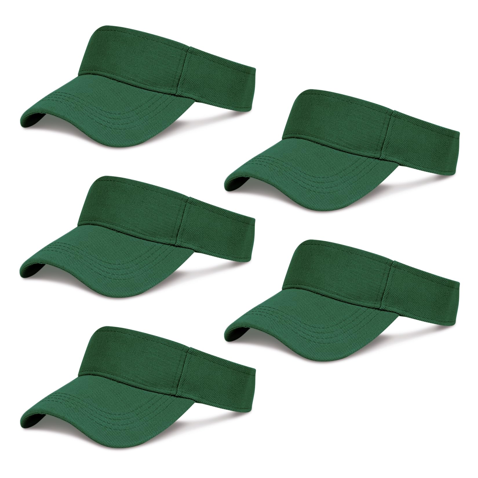 Rbenxia5 Pieces of Adjustable Sport Visors Sun Visor Hats Cap Visors for Women and Men