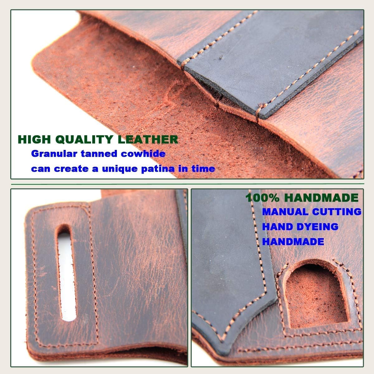 Multitool Sheath for Belt Leather EDC Pocket Organizer by LIPOUD