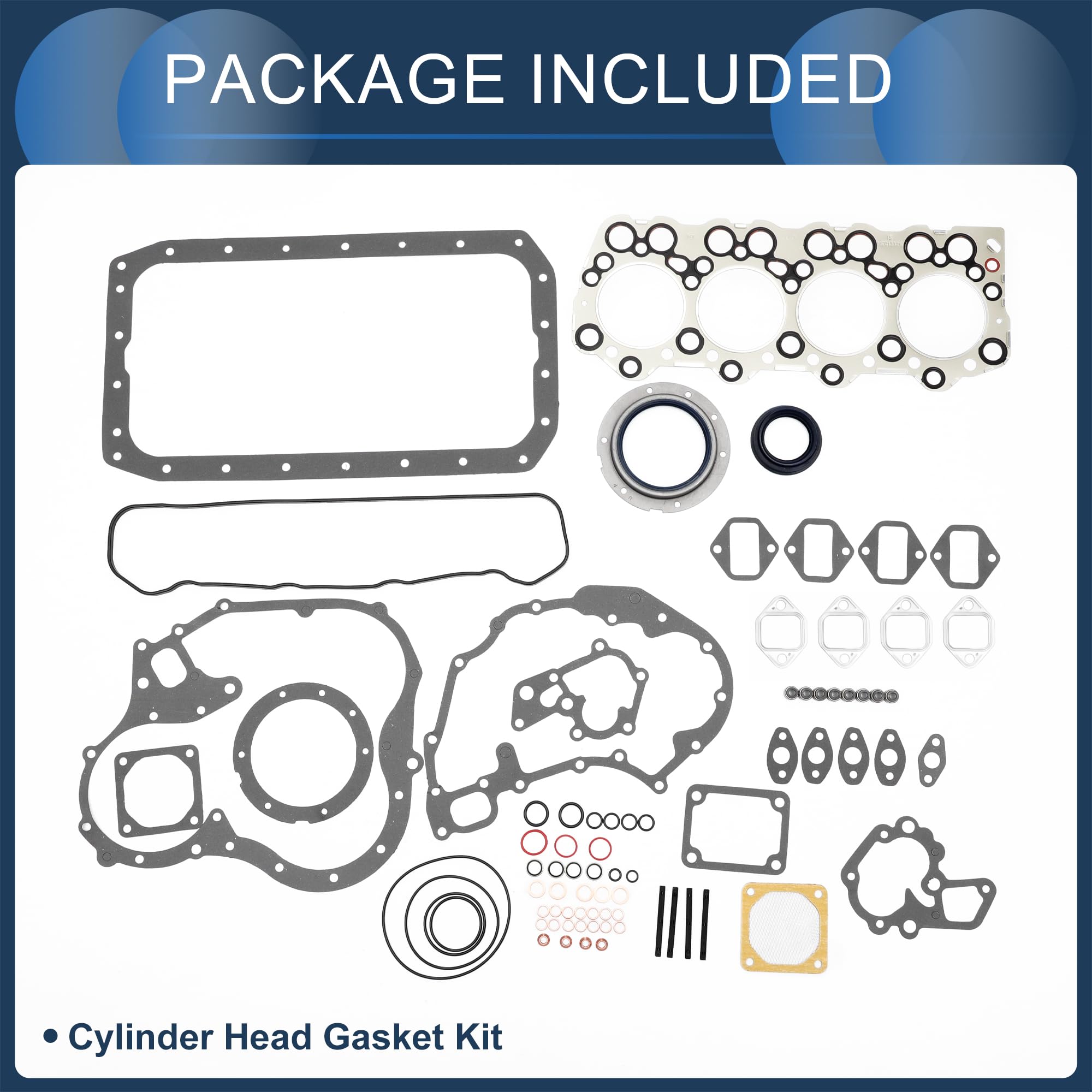 Kit De Juntas De Culata Y Válvula para Mitsubishi 4D31(Fe3 | Material Goma Metal, Color Negro, OE Me999663, Alta Resistencia Térmica, Resistente A Corrosión, Fácil Instalación