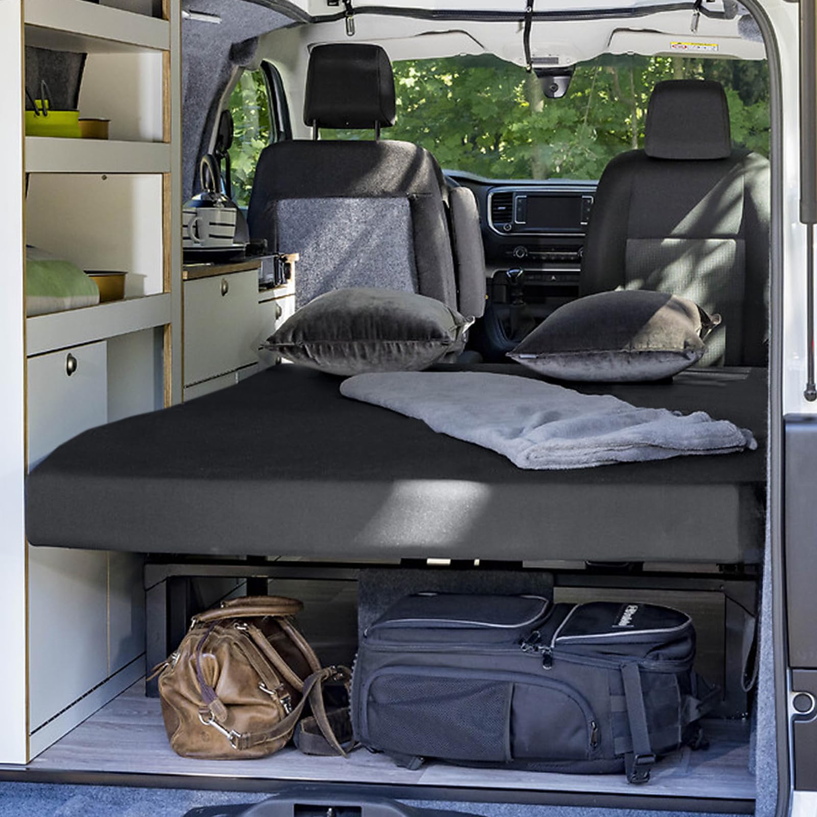 Spannbettlaken Ersatz für VW T5 T6 T6.1 Ocean Faltbett, Luxus Spannbetttuch