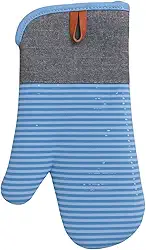 Luva Térmica de Forno Fogão 35cm Resistente ao Calor Cozinha (Azul)