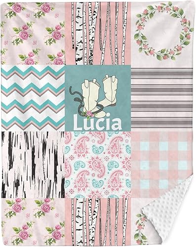 Miniatura 112 de Manta de bebé personalizada, monograma rosa, lindo elefante personalizado, mantas de 30 x 40 pulgadas para bebé, niño y niña con nombre, baby Opción