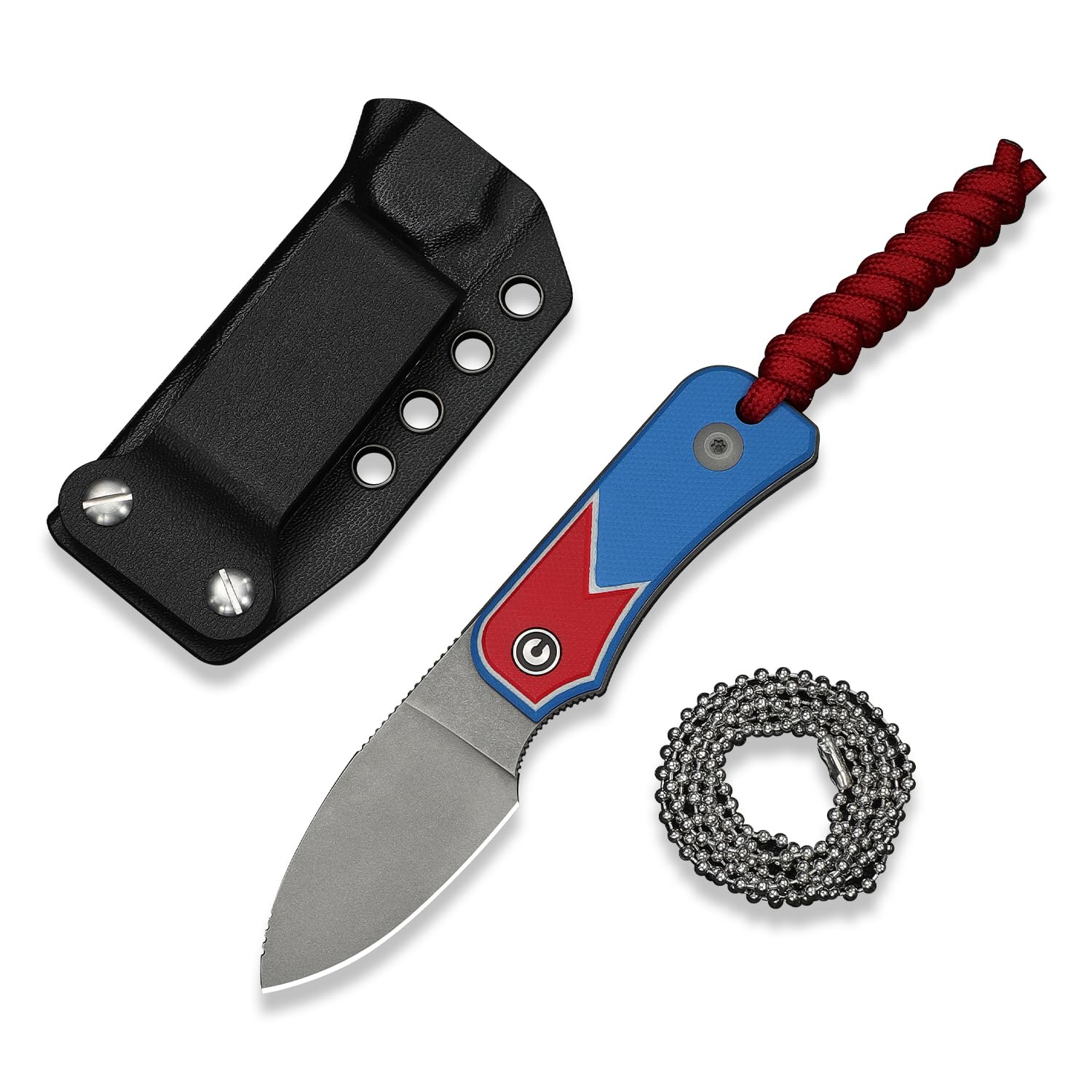 Baby Banter Fixed Blade Knife with Kydex Sheath,2.39" Nitro-V Blade