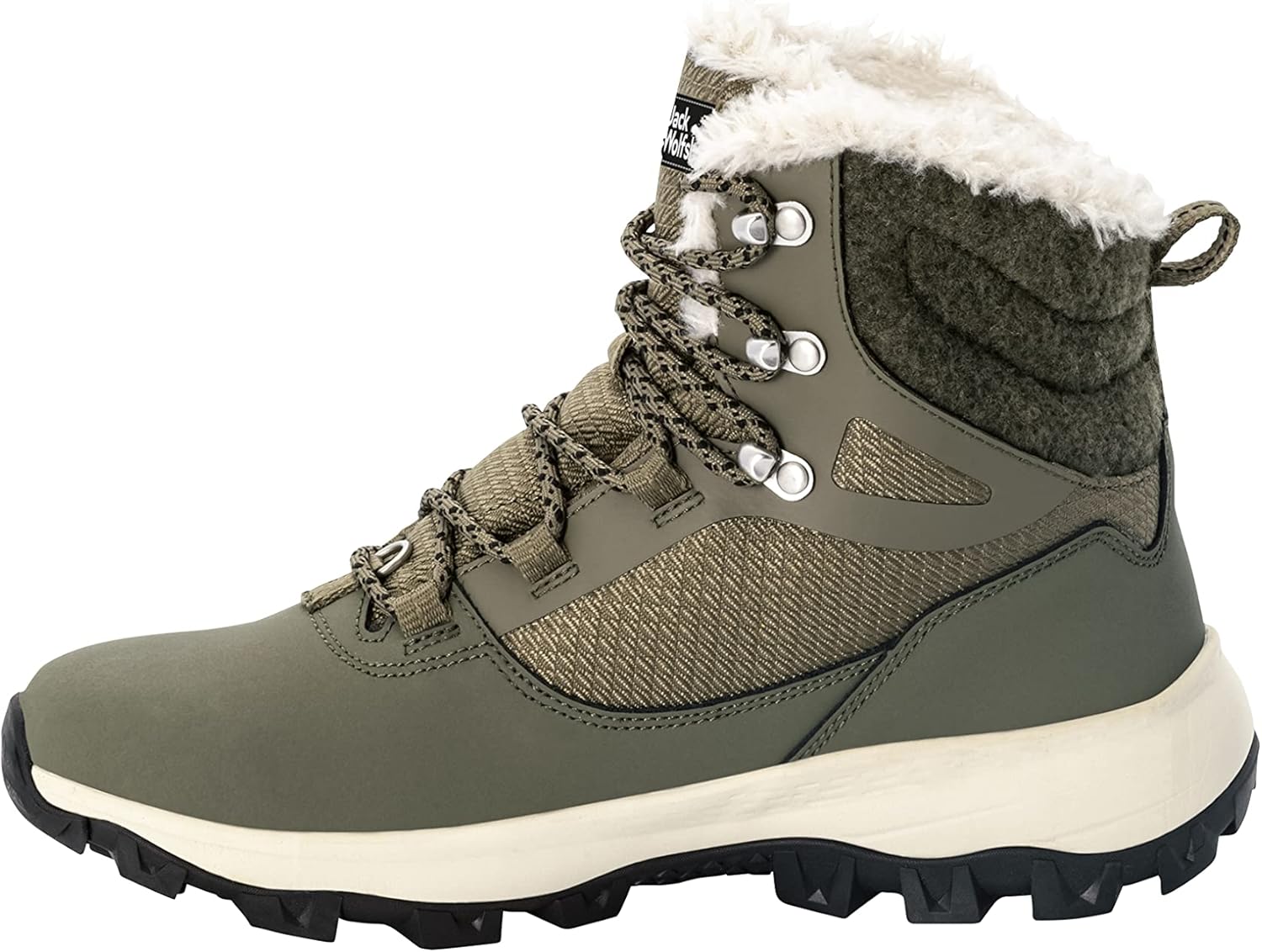 Jack Wolfskin Women's Everquest Texapore High Hiking Shoe Backpacking Boot, Khaki/Sand, 7.5 Wide