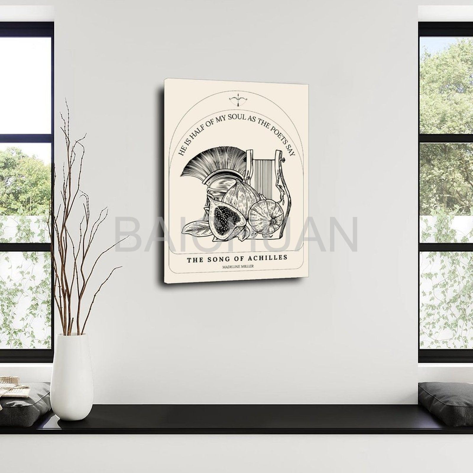 XZOMEAYT Madeline Miller The Song of Achilles Book Poster3 Canvas Painting Wall Art Poster for Bedroom Living Room Decor 12x18inch(30x45cm) Frame-style
