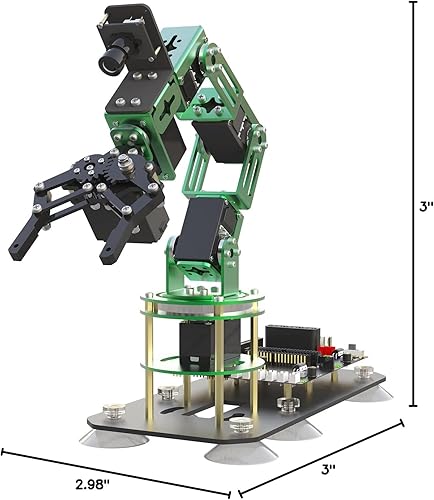 Miniatura 10 de Yahboom Kit de brazo de robot 6DOF para Raspberry Pi 5 AI programable electrónico DIY Robot construcción manual con cámara para adultos ROS código