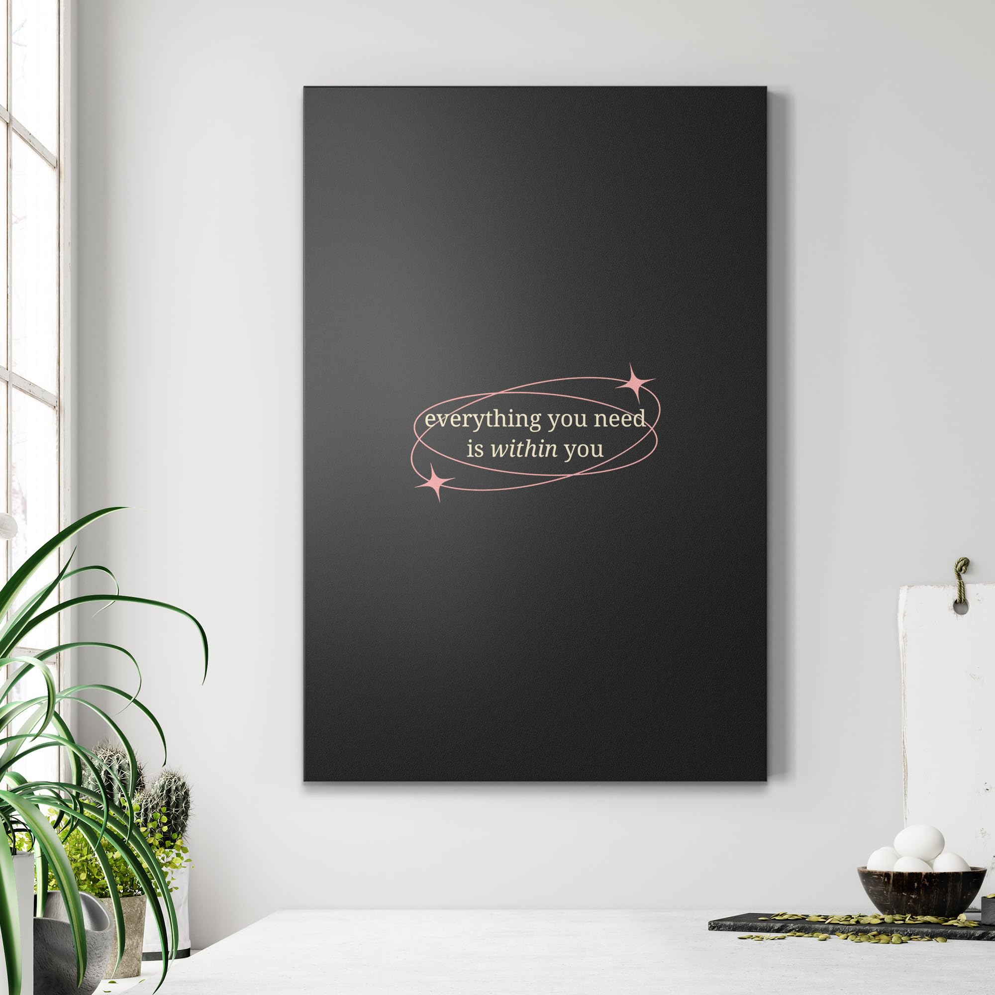 DEQORI Magnetische Kreidetafel mit UV-Druck | Motiv Innerer Kompass | Design rechteckig 60x90 cm | Kreide Metalltafel beschreibbar – Wanddeko für Küche, Flur, Kinderzimmer & Büro