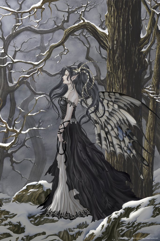 Amazon.com: Hope by Nene Thomas Winter Fairy Woods Snow Dark Trees
