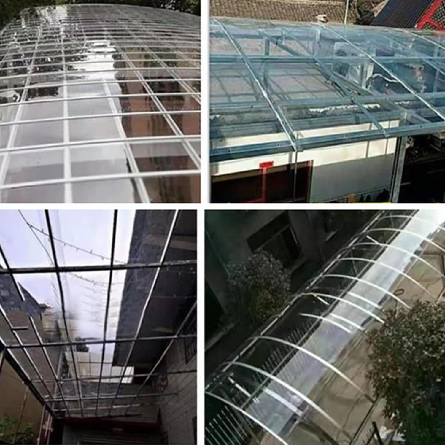 NIANXINN Polycarbonate Roofing Sheet,Lightweight Clear Plastic Sheet PC Transparent Durable Panel,Pergola Roofing Canopy Cover,Anti-UV,for Roofs,Carports,Canopies,Sunrooms and Enclosu (3.3 x 3.3ft)