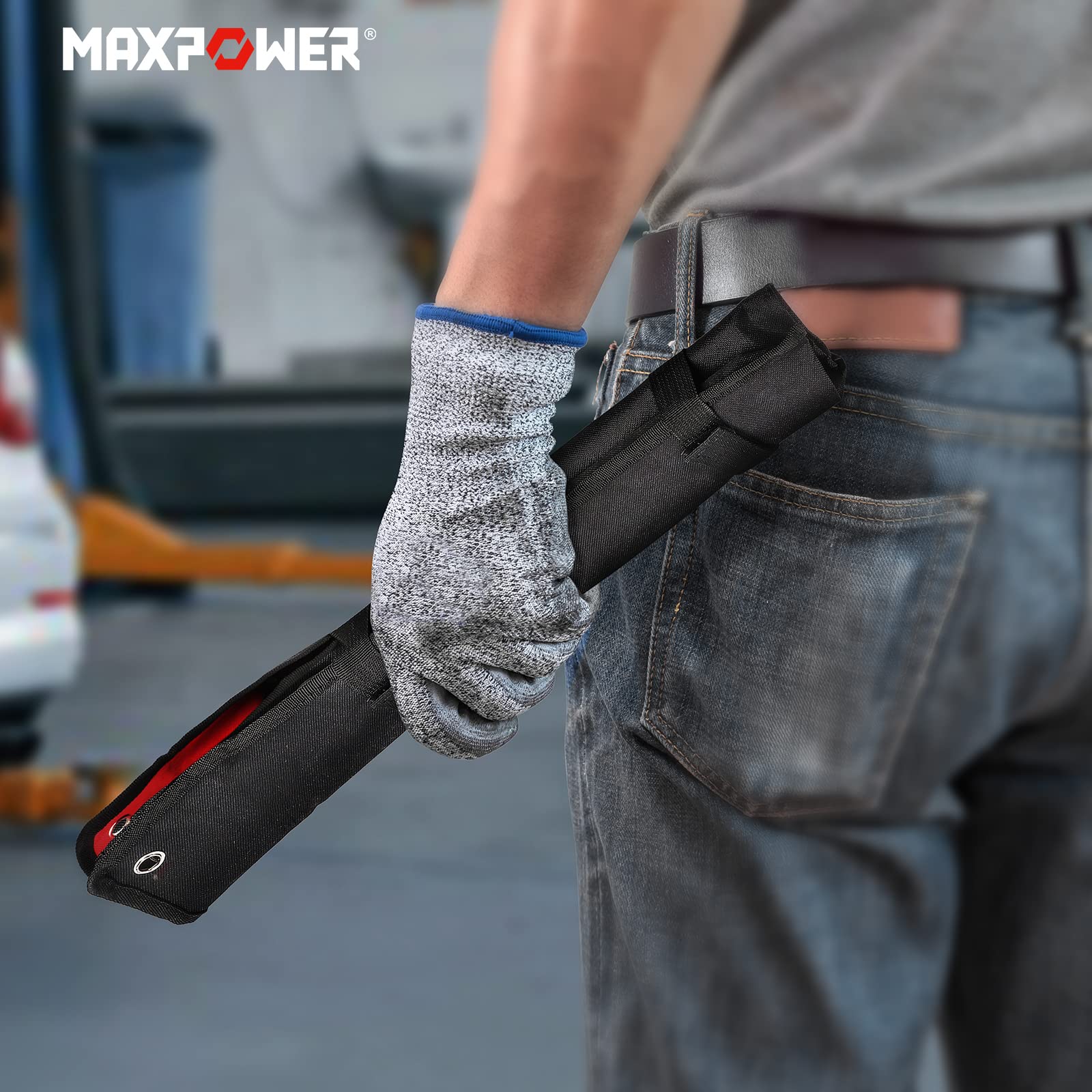 MAXPOWER Jeu de 3 Pinces Multiprises de Pointe 175 240 415 mm Acier Cr-V Réglage Rapide Bouton-Poussoir Antidérapante Durable Noir Rouge