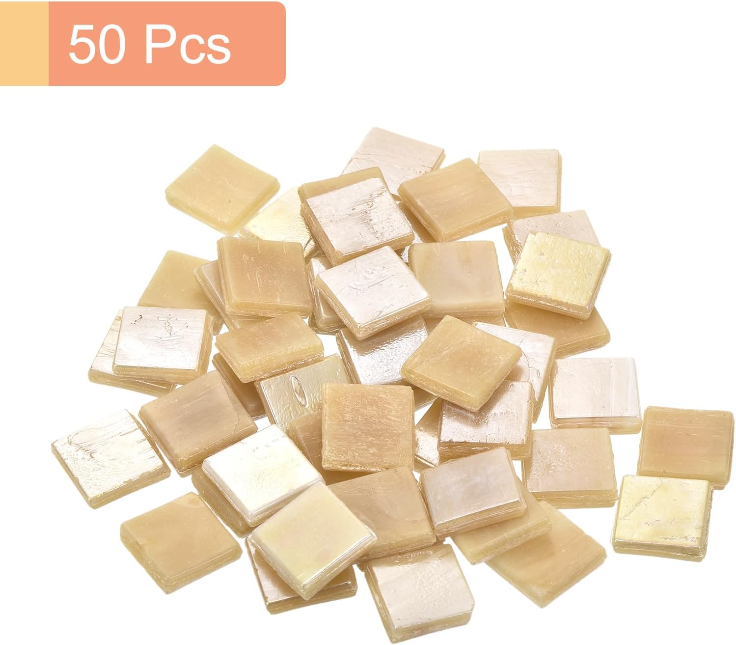 MECCANIXITY Mosaic Tiles, Micro Glass Tiny Mini Mosaic Tile DIY Hobbies Handmade Crystal Free Stone Craft Material Creativity (Dull Yellow Pack of 100g) image 3