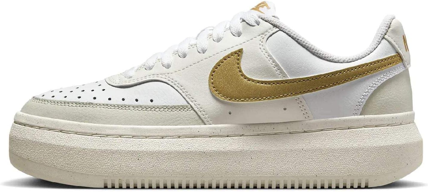 nike gold and white womens shoes