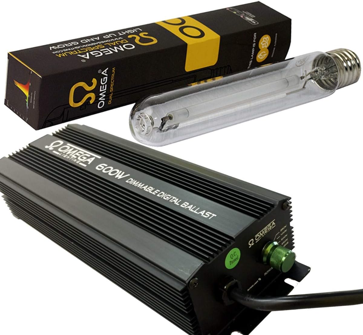 OMEGA PRO+ 600w Dimmable Digital Ballast + 600 Watt Dual Spectrum Grow Light