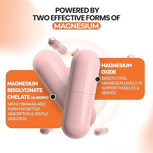 Miniatura 3 de DR VITAMIN SOLUTIONS Bisglicinato de magnesio 400 mg Albion magnesio quelatado para relajación muscular, salud nerviosa y mejor sueño Vegano, sin