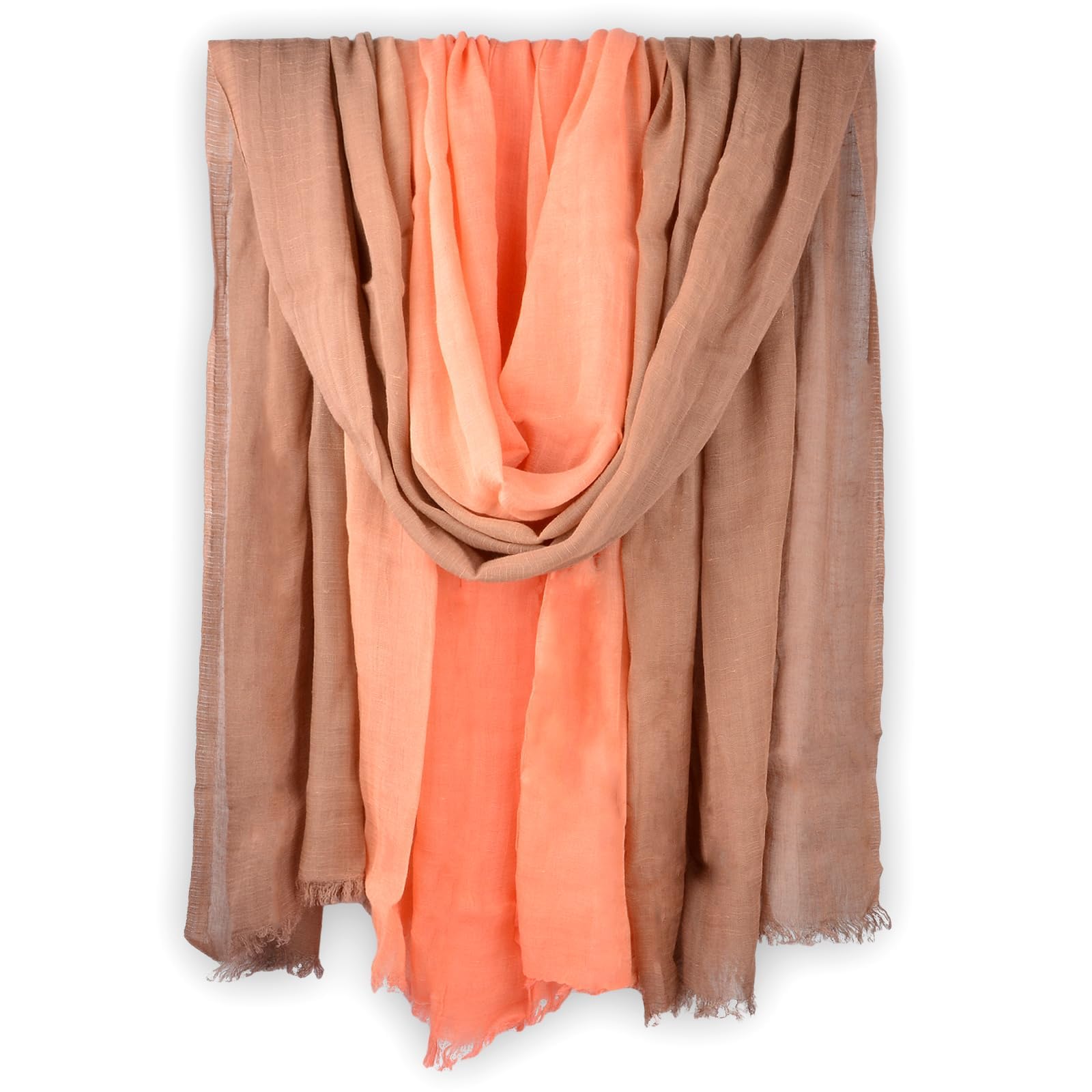 Two-tone Linen Scarf for Women Lightweight Summer Wrap Cotton Shawl Beach  Tra... | eBay