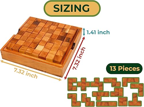 Miniatura 3 de BSIRI Pentominoes Board Lógica Puzzle Juguetes de escritorio Juegos Cerebro Cubo Magia Educativo Teaser Desafiante Regalo Inteligencia Mente Niños