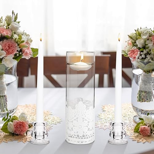 Miniatura 6 de Irenare Unity - Velas con portavelas para ceremonia de boda, accesorios de boda para ceremonia de recepción, portavelas de cristal decorativo, vela
